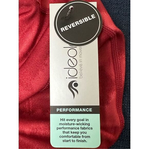 Ideology Plus Size Red Tie-Dyed High Rise Reversible Cropped Leggings Size 2X - Picture 6 of 11